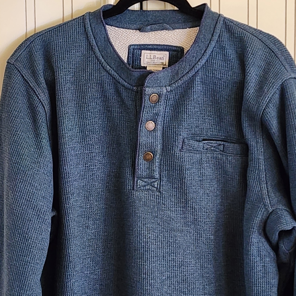 Men's Waffle Fleece Henley by Ll Bean